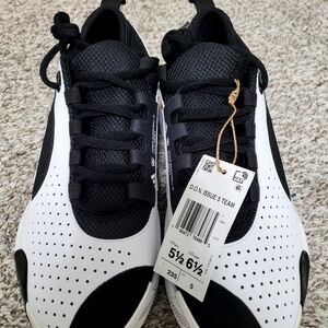 adidas Black and White Mesh Sneakers